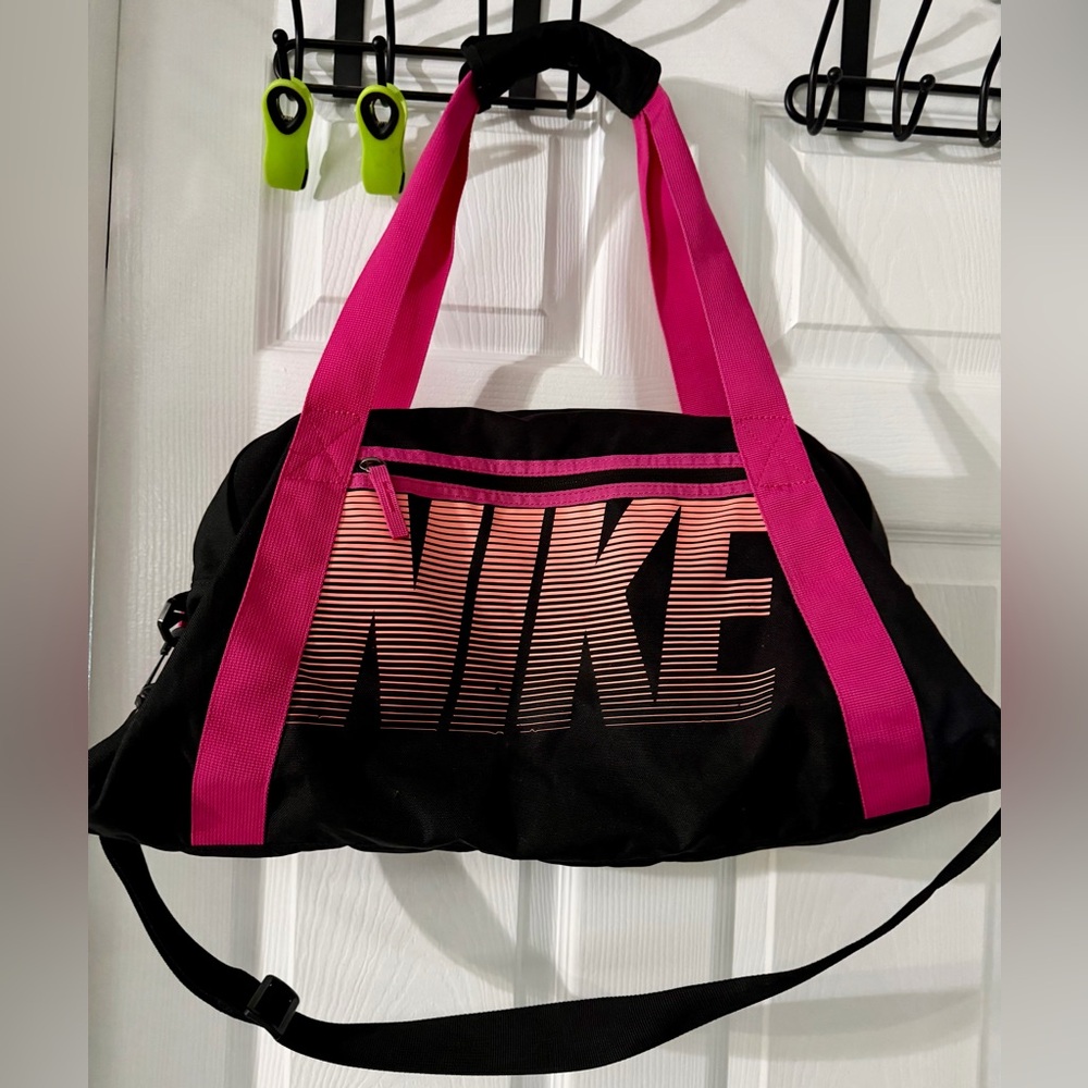 Vintage Nike Pink & Black Gym Tote Bag